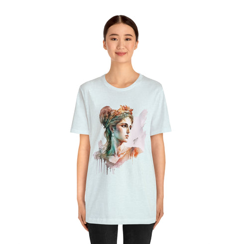 Greecian Goddess in Watercolor - Short Sleeve Tee